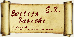 Emilija Kusicki vizit kartica